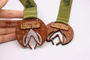 personalized wooden medal